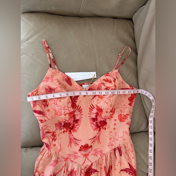 House Of Harlow 1960 Linen Blend Midi Dress - Picture 12 of 15